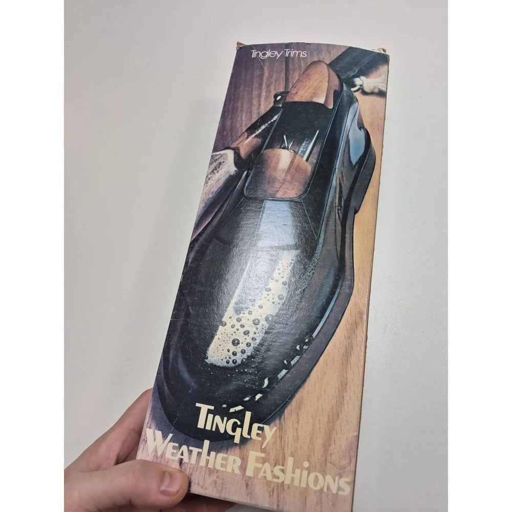 Vintage Tingley Trims Rubbers Mens Size 9.5 Black Overshoes 1800 Weather